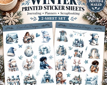 Holiday Season Planner Sticker Set — Neutral Winter Stickers for Journals Planners Calendars
