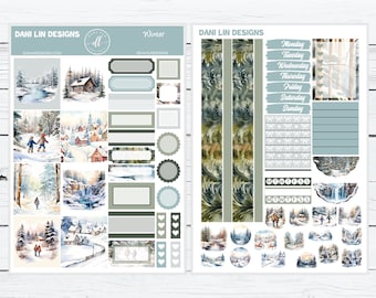 Winter Hobonichi Cousin Sticker Kit