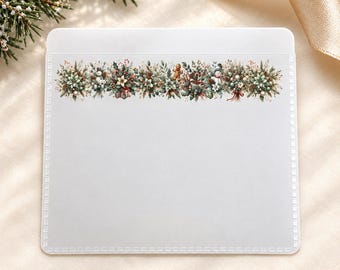 Vinyl Adhesive Pocket | Planner | Notebook | Christmas Holly Mistletoe | Planner Accessories