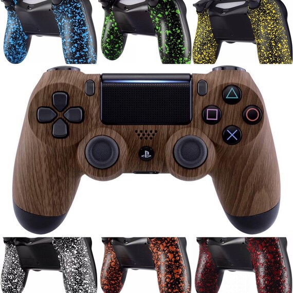 Custom PlayStation 4 Controller with LED color changing buttons Wood