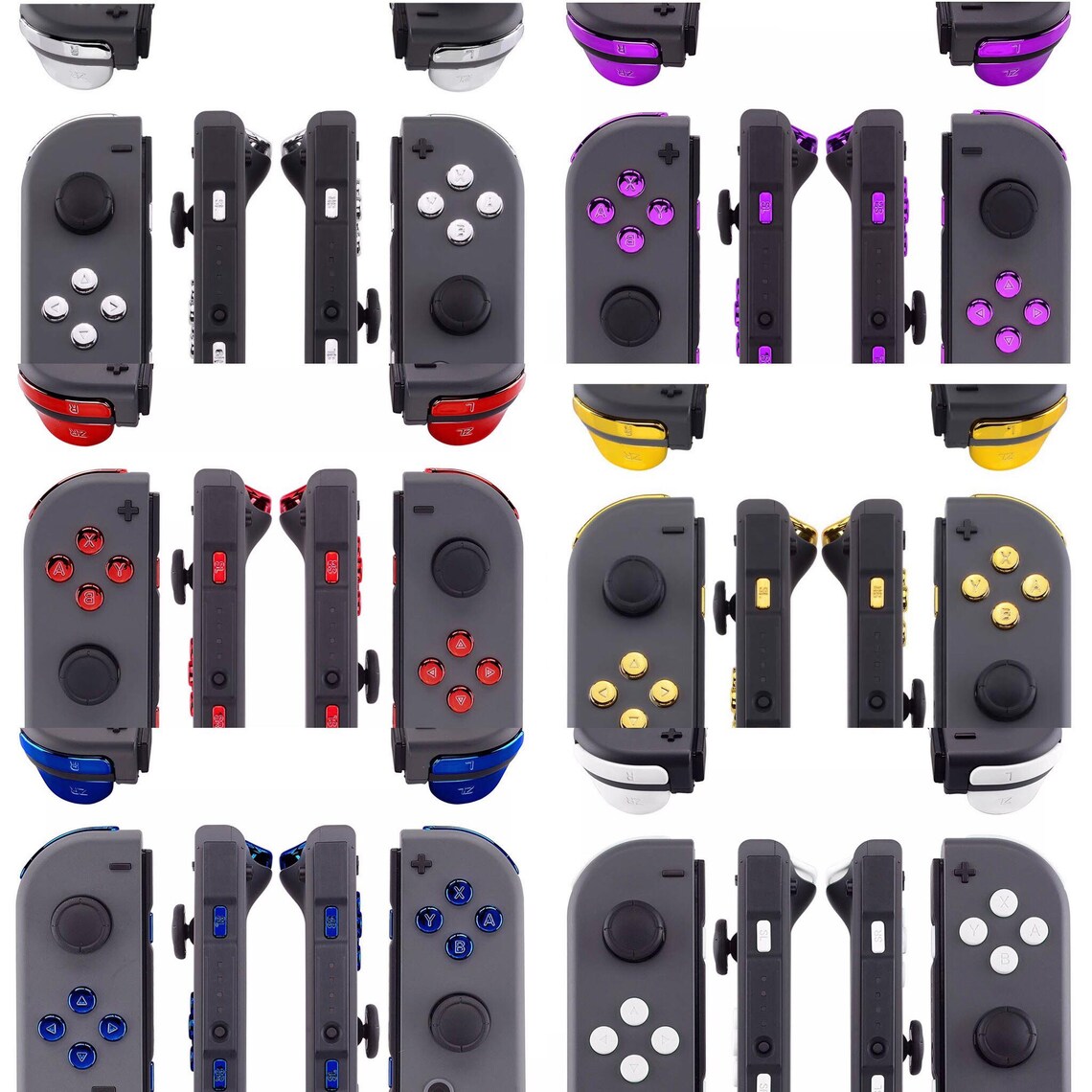 Custom Nintendo Switch Joy Cons with colored buttons Mix and Etsy
