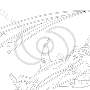 Final Fantasy XIII: Lightning&#39;s Blazefire Saber Gunblade Cosplay Prop Template