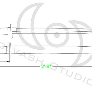 Wakizashi Cosplay Prop Template