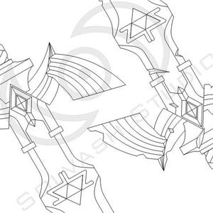 Legend of Zelda BotW: Master Sword + Damaged Master Sword + Scabbard Cosplay Template