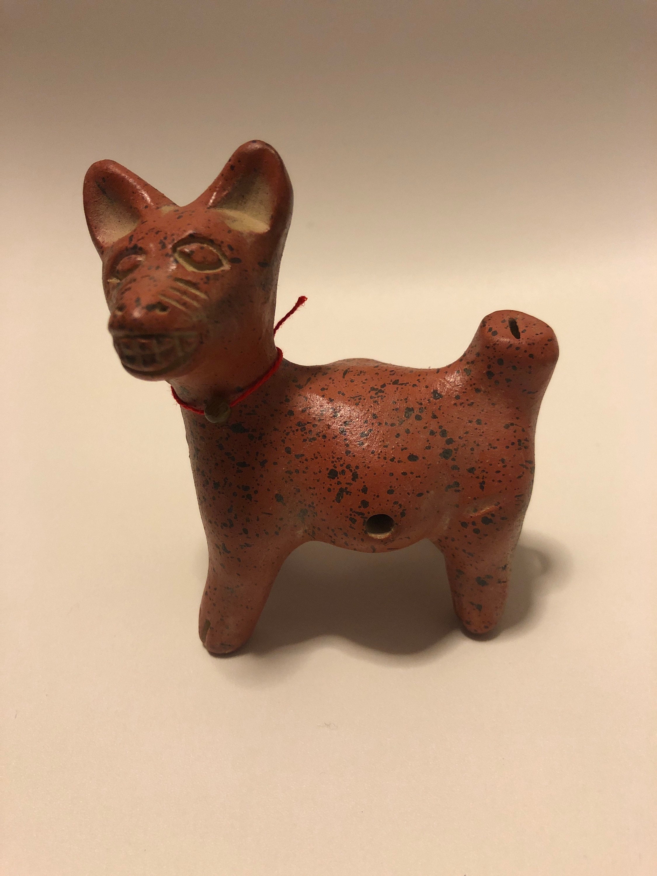 Pre-Hispanic Mictlantecuhtli Ceramic Ocarina Flute - Lord of the Underworld