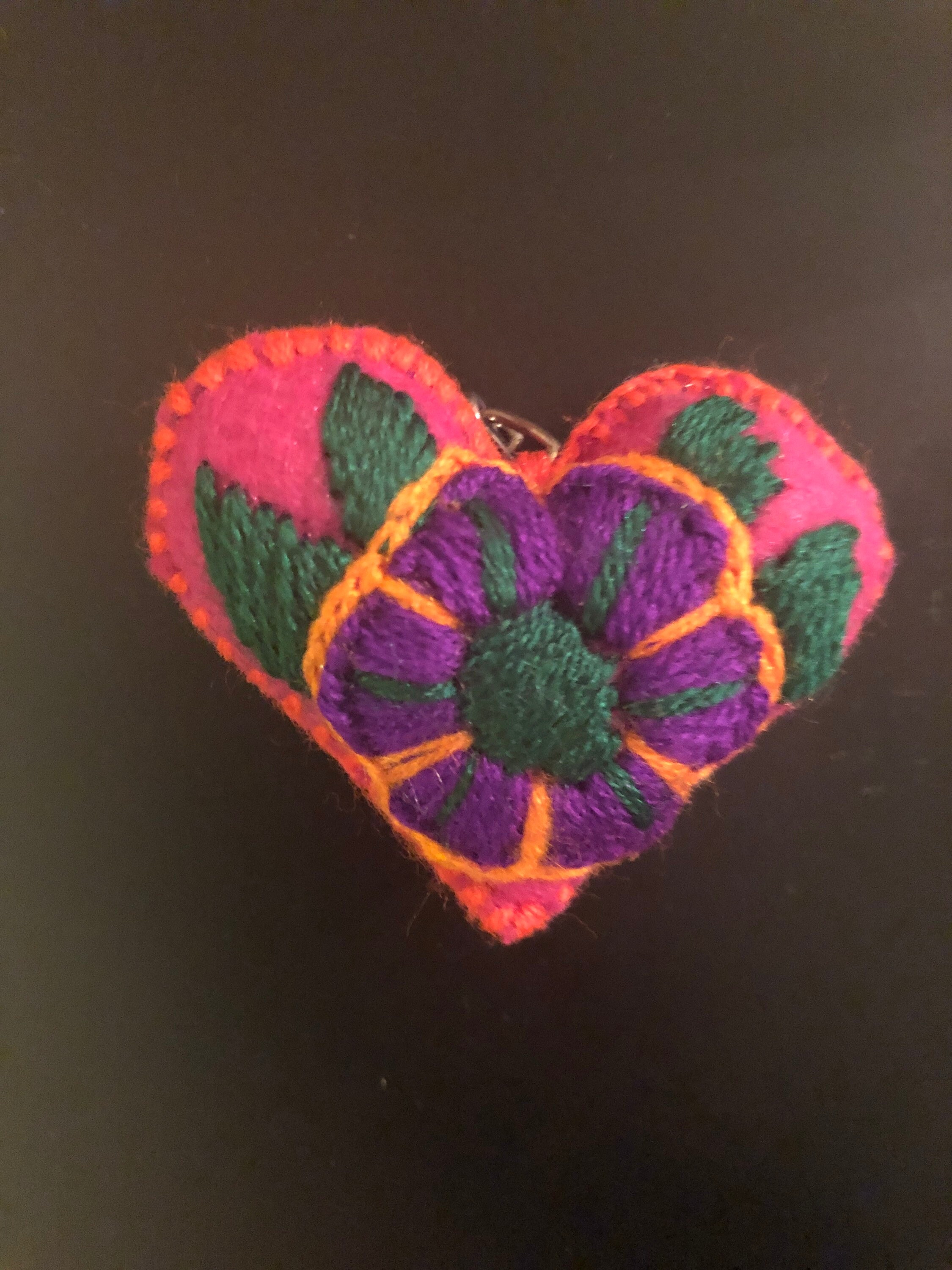 Unique Embroidered Heart Keychain Valentine Etsy Sweden
