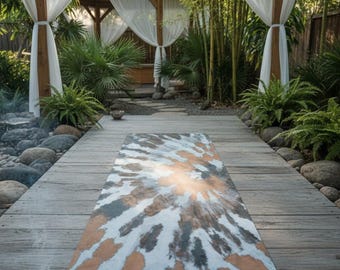 Tie Dye Yoga Mat – Non-Slip Microfiber Suede, Thick Rubber Base