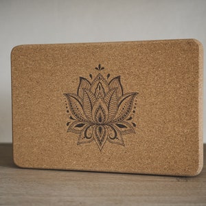 Flower Mandala Cork Yoga Block Flower Mandala