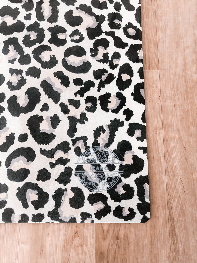Cheetah Print Yoga Mat Thick Yoga Mat Microfiber Suede & Etsy