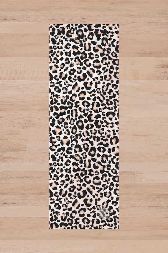 Cheetah Print Yoga Mat Thick Yoga Mat, Microfiber Suede & Natural Tree  Rubber 6mm Thick, Extremely Durable, Washable, Leopard Print 