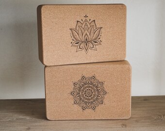 Flower Mandala Cork Yoga Block - Yoga Block Set
