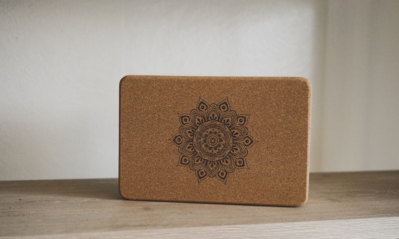 Flower Mandala Cork Yoga Block Star Mandala