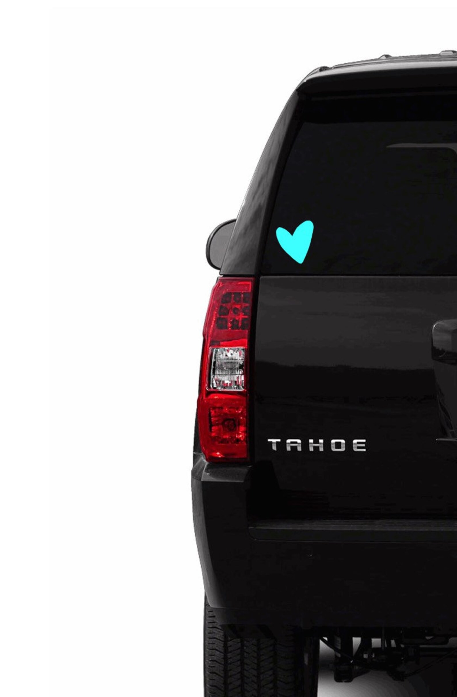 Heart decal for car decal for car blue heart decal yellow Etsy