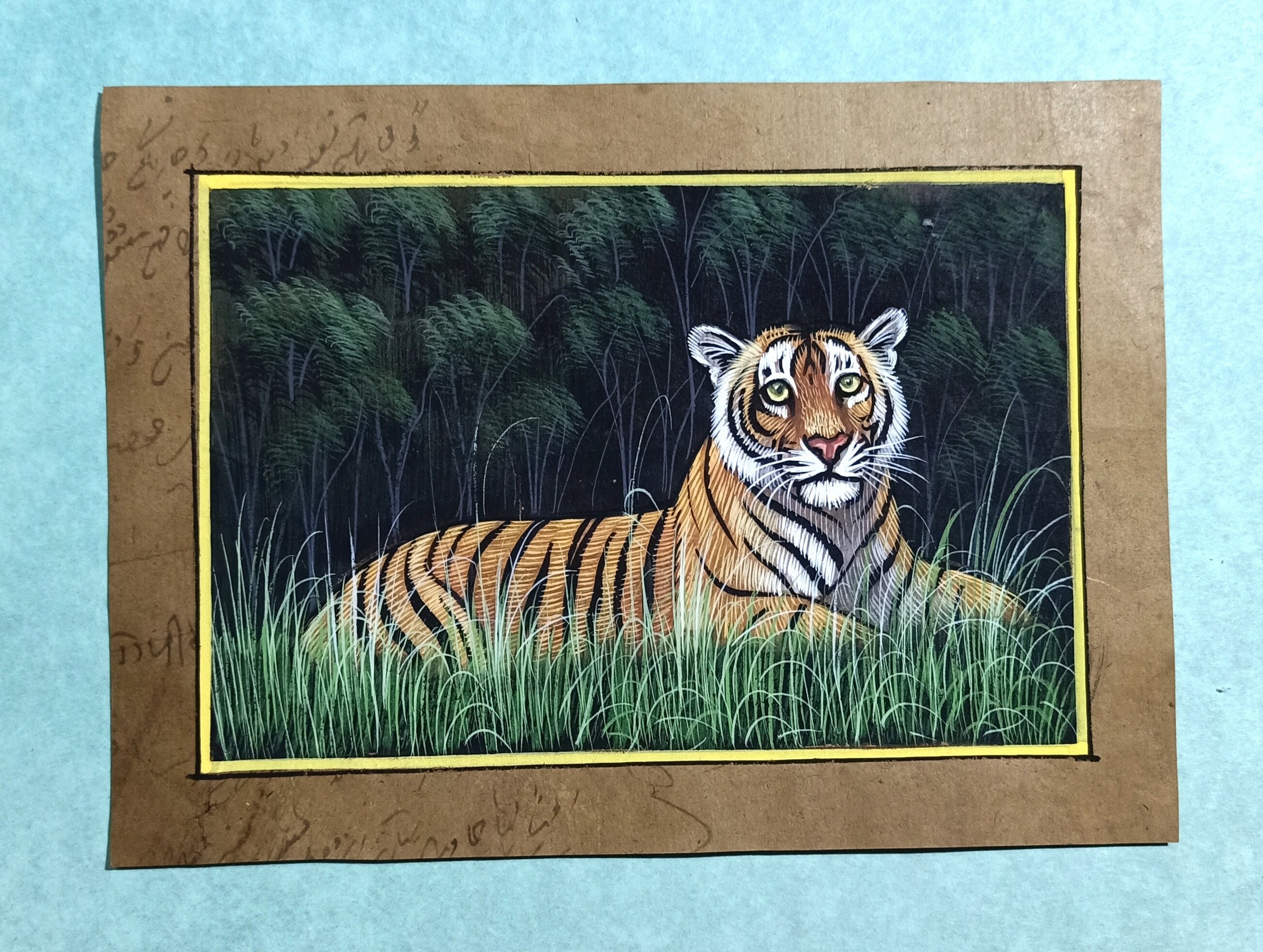 Indian Tiger Animal Painting Handmade Miniature Wildlife - Etsy Indian Tiger Animal Painting Handmade Miniature Wildlife - Etsy