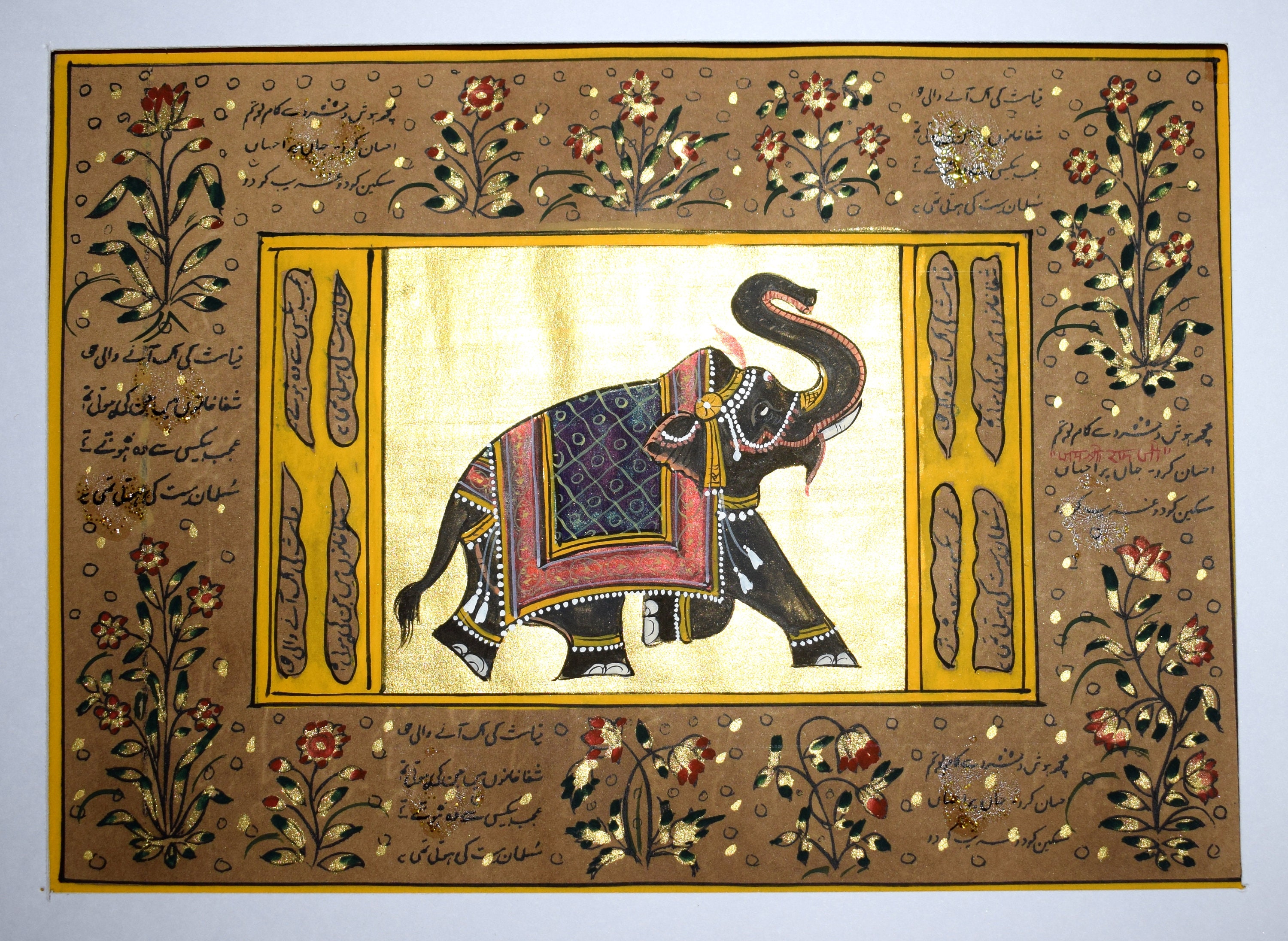 GoodLuck Elephant Art Handmade Animal Painting Wall Decor Art Etsy