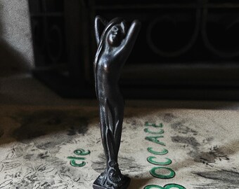 Antike Jugendstil Bronze Akt Wachs Siegel Stempel