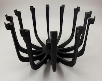 Vintage 1960’s Danish Candleholder Candleabra Taper Candleholder Cast Iron Atomic MCM