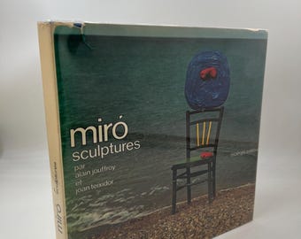 Vintage 1970er Jahre Miro Skulpturen Französische Ausgabe Übergroße Couchtisch Buch 1st Edition Original Lithographie