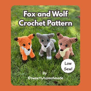 Wzór na szydełkowe lisy i wilki: Amigurumi dla początkujących (wzór w formacie PDF)