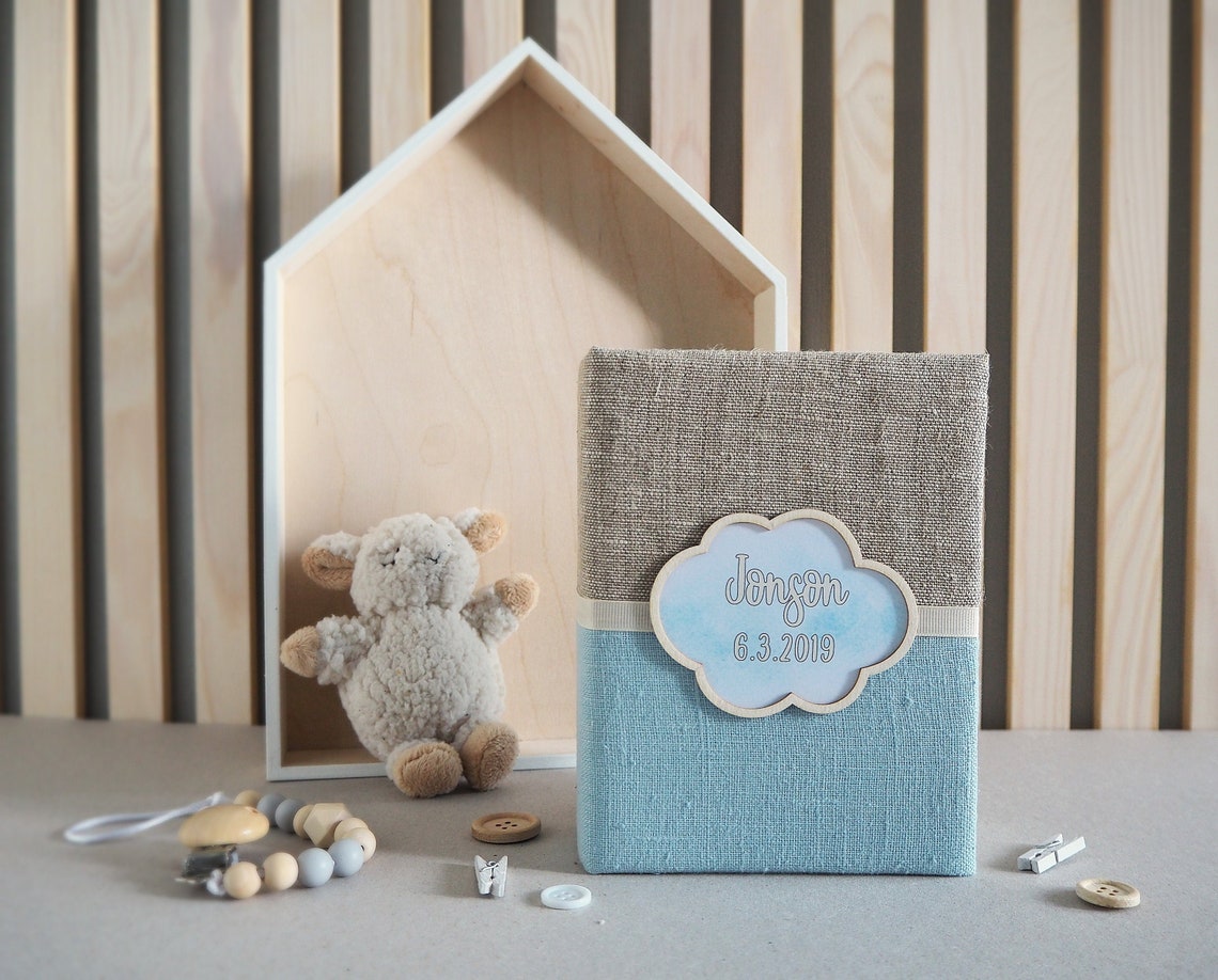 Baby Photo Album/Baby boy memory book/Personalized Photo Album Etsy