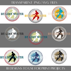 PNG SVG Brci Lee Be Like Water Design-Datei, digitaler Download, transparentes Grafikdesign für Print-Projekte. Kein Physisches Produkt.