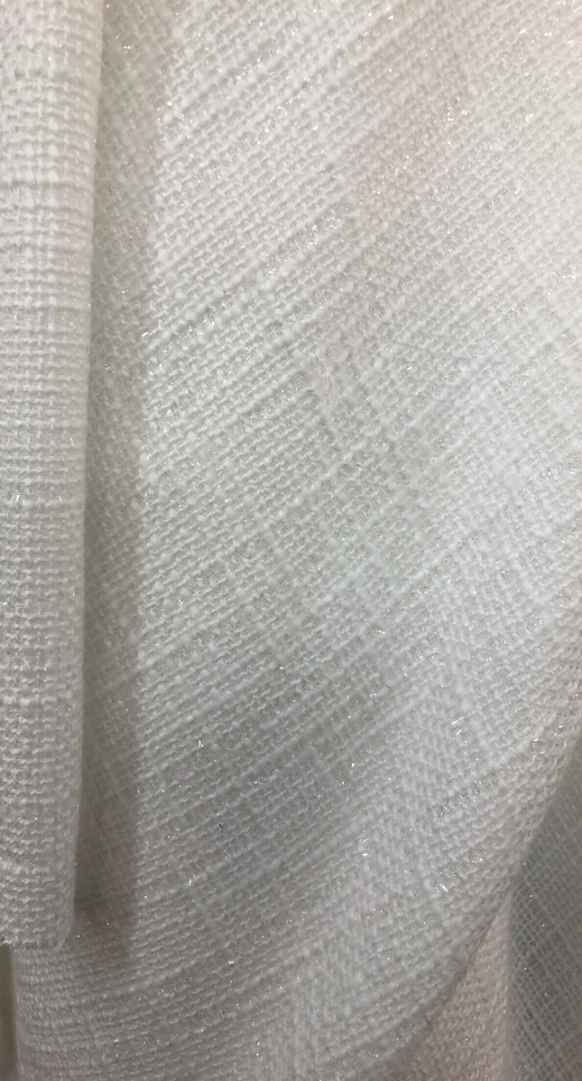 White Boucle Fabric Ivory / Pink Tweed Textured Wool Cotton Etsy