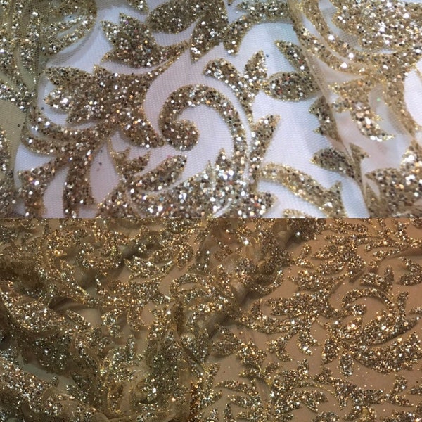 Gold Lace Fabric - Etsy