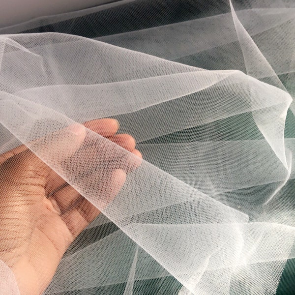 3M wide Italian Soft Veiling Tulle Fabric for bridal veils and wedding dresses Soft mesh tulle fabric