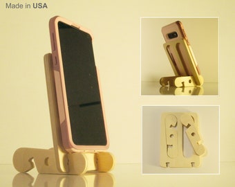 Ultralight Phone Stand | Adjustable Pocket Size iPhone® Holder For Home, Office & Travel | Small Cell Phone Accessory | Handmade in USA