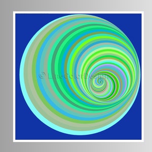 Downloadable Square Art Print | 24x24 | Printable Geometric Blue Green Pattern | Color and Interest For Your Home & Office Wall  #P24x24_005