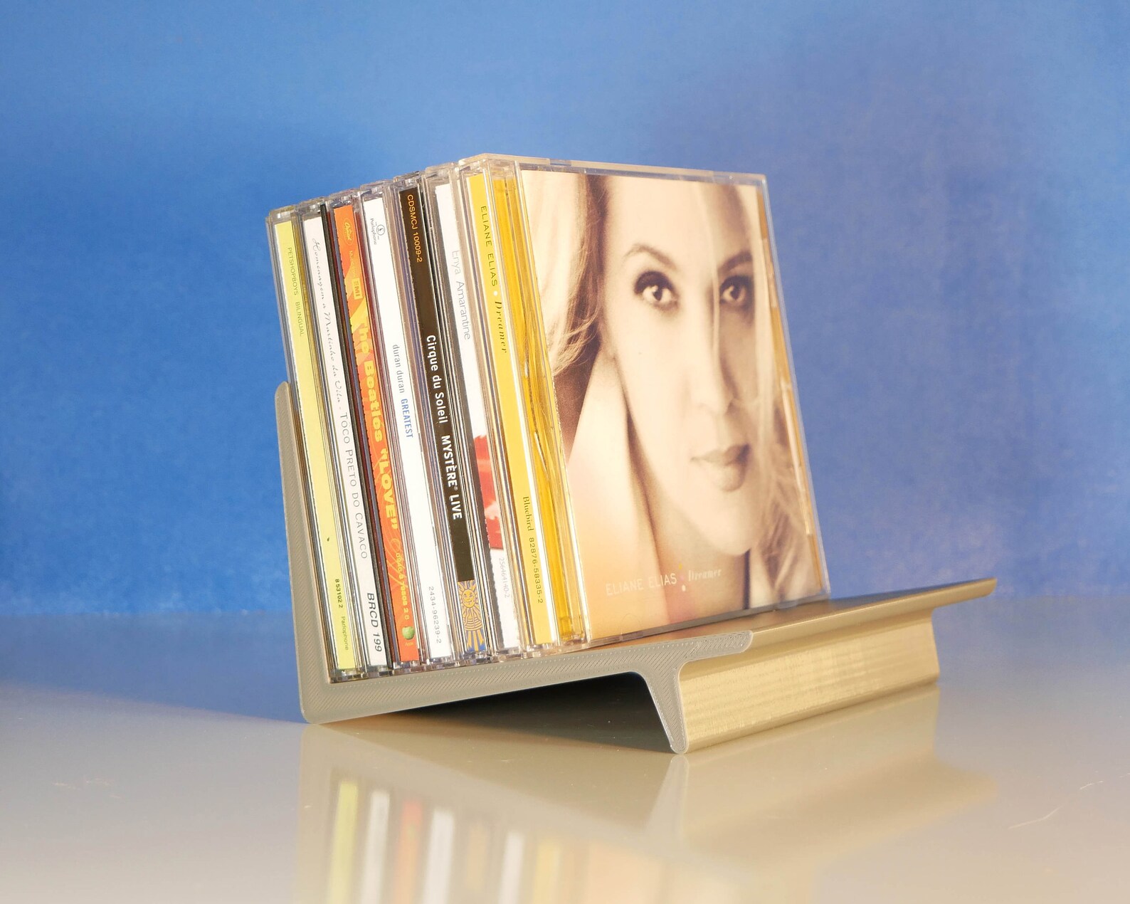 CD Storage Rack Holds 12 Compact Disks | Simple Modern Tabletop CD ...