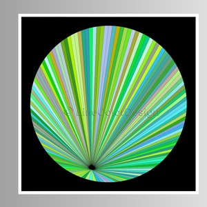 Colorful Bold Art Print | Instant Download Square Frame Geometric Blue and Green Iris | Printable Digital Image File | Sphere Spherical Art