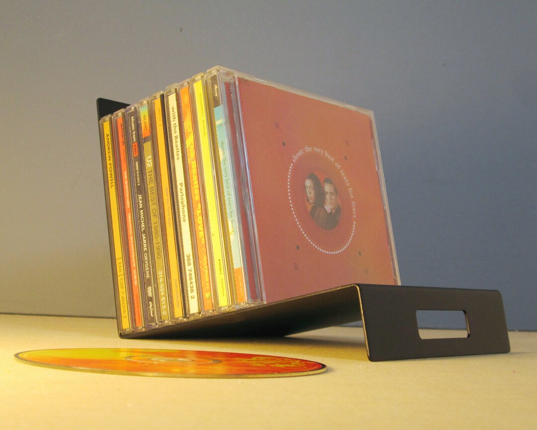 Storage Rack for 15 Cds Simple Modern Tabletop CD Holder Etsy