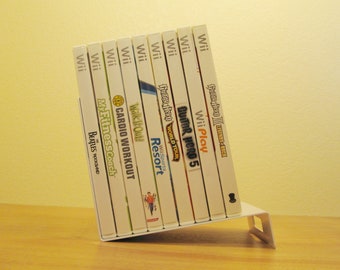 Game Ramp - Video Game Storage Stand and Shelf Organizer. Gamer Gifts for Nintendo, Playstation and Xbox. Gamer Furniture, - White - . #CDW