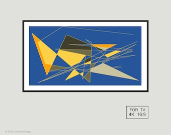Frame TV Modern Geometric Art | Colorful Abstract Digital Print for Living Room | 16:9 | 4K High Res 3840x2160 Artwork | For Samsung® TV |