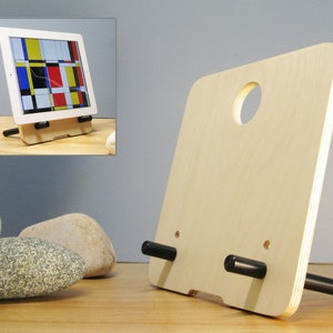 Tabletop iPad Stand and Tablet Stand, An Adjustable Stand With a Scandinavian Design and Clean Simple Lines, Zoom Video Conference  #TS-BBBK