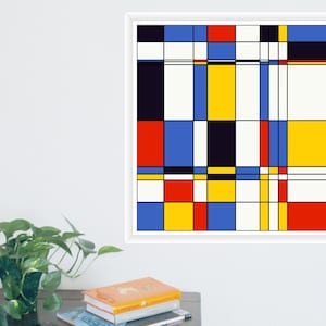 Digital Art Print for Modern Fun Living Spaces, Downloadable Printable Artwork, Colorful Primary Colors, Scales to Any Size, Home and Office