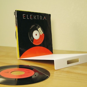 Vinyl Singles Record Flip Storage Holder | 7 Inch 45 RPM Stand | Box Crate | Record Rack Shelf | Vinyl Records DJ Gift | Modern Minimalist