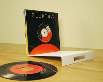 Vinyl Singles Record Flip Storage Holder | 7 Inch 45 RPM Stand | Box Crate | Record Rack Shelf | Vinyl Records DJ Gift | Modern Minimalist