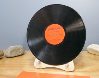 Now Playing Vinyl Display Stand, Now Spinning Record Storage, Record Holder, Contemporary Scandinavian Birch Wood Design, For 1-6 LP #NP-BBS
