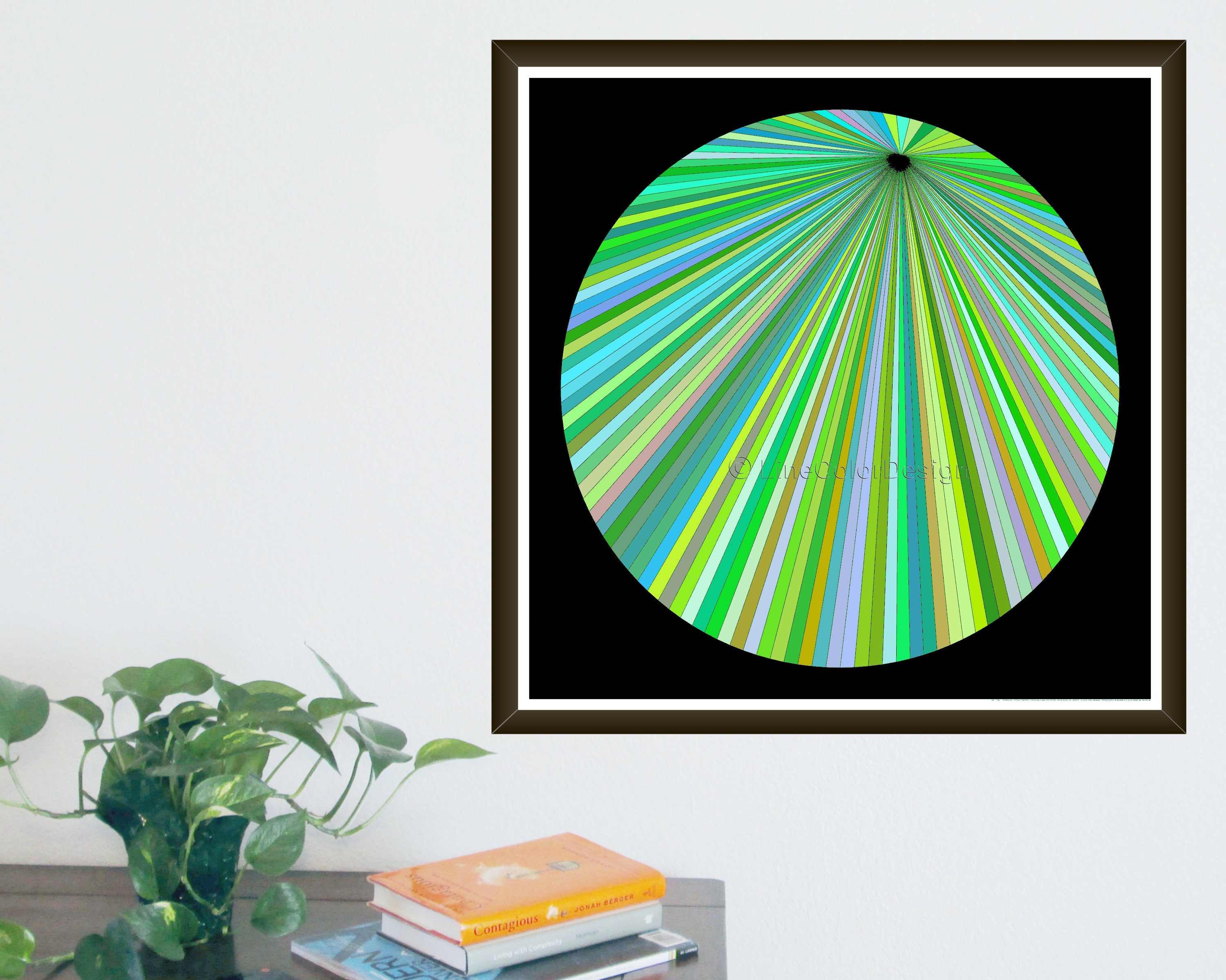 Colorful Bold Art Print | Instant Download Square Frame Geometric Blue ...