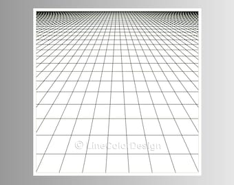 Digital Op Art Print | Black and White 3D Infinity Pattern | Square Home and Office Decor | High Resolution Downloadable Files | #P24x24_037