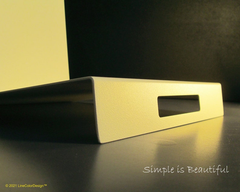 Leaning Vinyl Record Flip Rack, Sleek Minimalist Album Stand in White Finish, Modern LP Storage Holder, 33 RPM Display Shelf, Made in USA bild 2