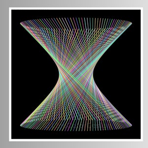 Downloadable Line Art Print | Colorful Abstract Spiral Yarn Pattern | Home and Office Decor | Square Printable High Res Files |  #P24x24_035