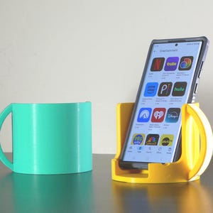 Fun Portable Handheld Mobile Phone Holder | Unique Design Cellphone Stand in Home & Office | Desk Organizer Gift | Gadget Accessory Made USA