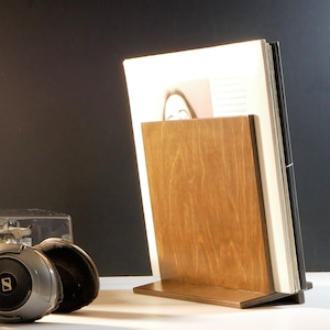 10 Album Now Spinning Storage Stand for Vinyl Records | Modern Space-Saving Lean Back Design | Holds and Displays Favorite Bands and Artists