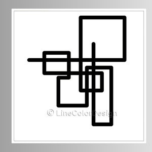Printable Digital Wall Art | Instant Download Geometric Poster Print For Contemporary Living Spaces | Square 16x16  20x20  24x24 #P24x24_041
