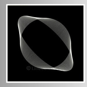 Black White Geometric Op Art Print | 24x24 20x20 16x16 | Printable Download File | Minimalist Fluid Contemporary Interior Design #P24x24_029