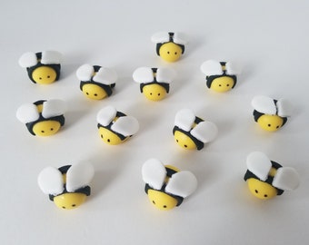 3D Honeybees Cupcake/Cake Toppers (12 pieces)