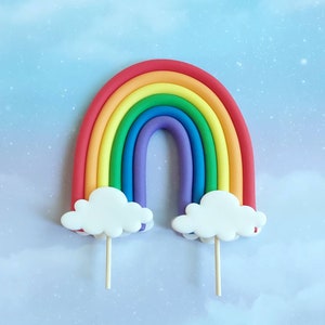 Small Rainbow Cake Topper image 3